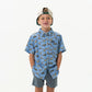 Boys Burlebo Blue Jumbo Mallards Button Up