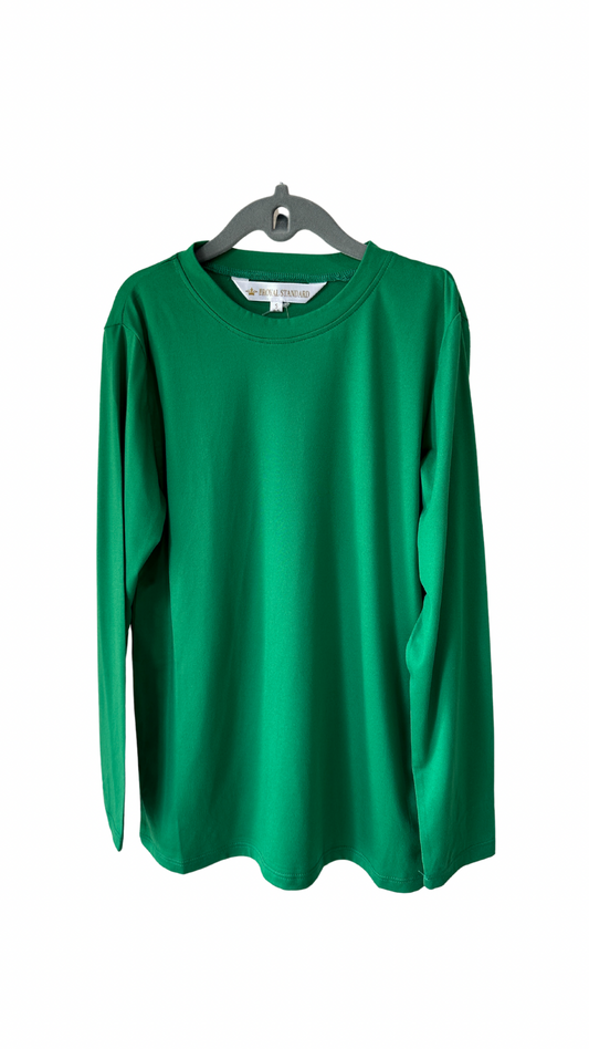 Youth Green Crew Neck L/S Shirt