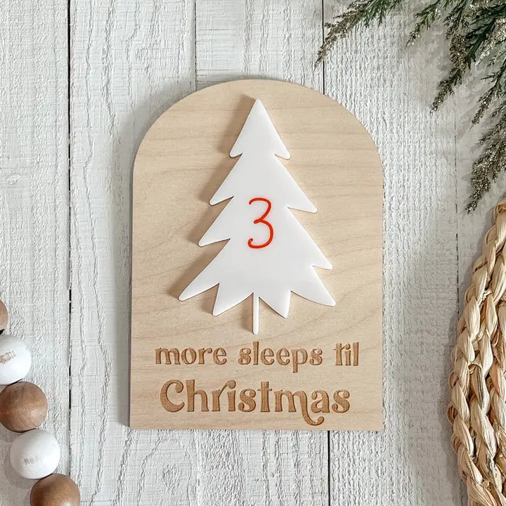 More Sleeps Til Christmas Countdown Sign