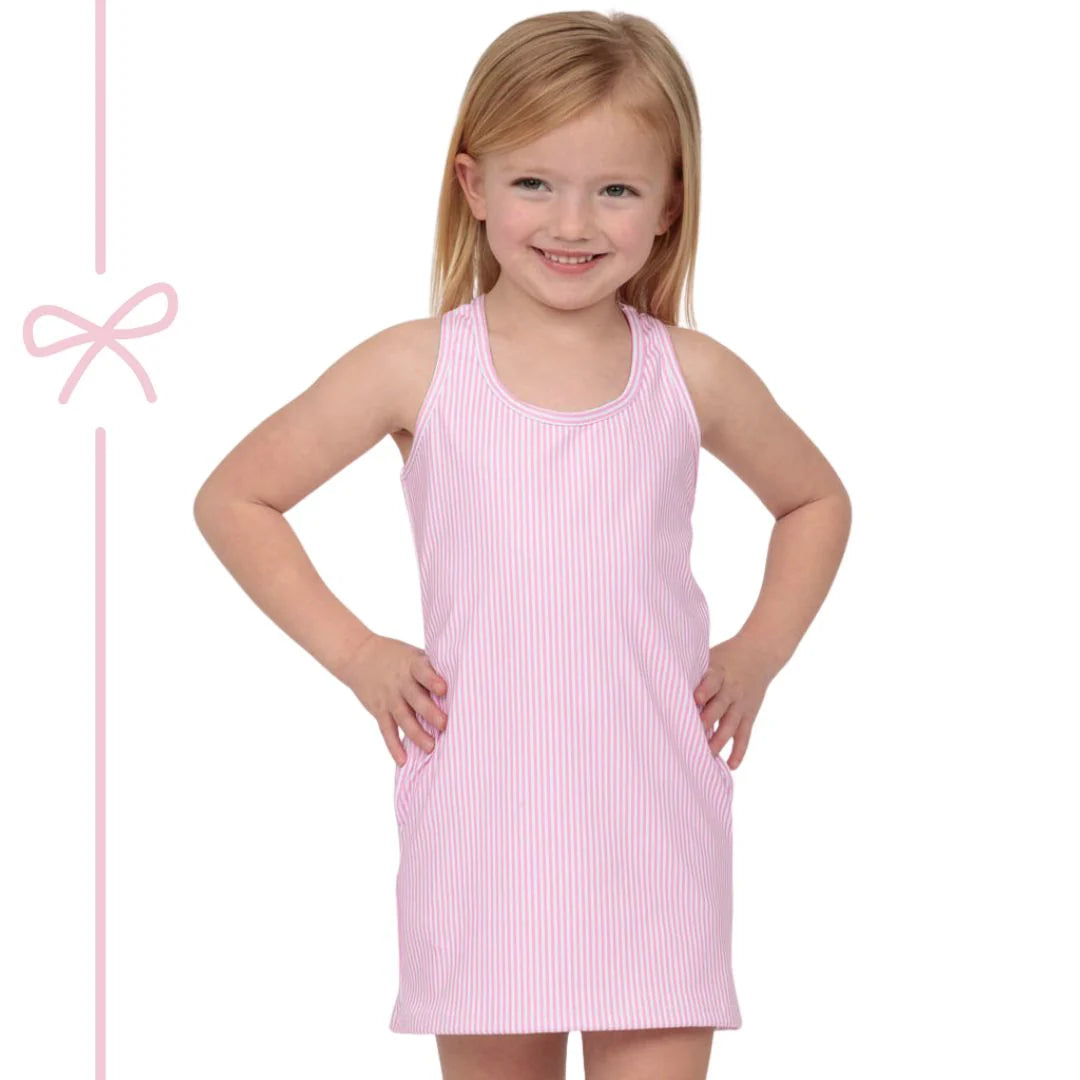 Izzy Tennis Dress | Pink Striped