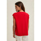 Cherry Ribbed Knit Top