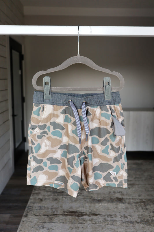 Boys Burlebo Athletic Shorts - Pintail Camo