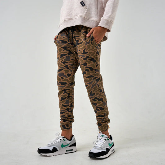 Boys Burlebo Fleece Joggers - Gauge Camo