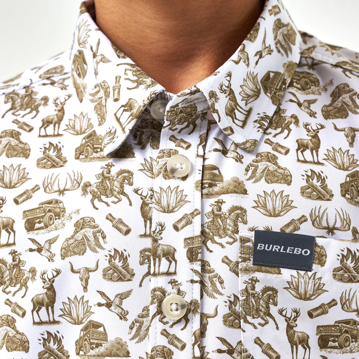 Boys Burlebo Performance Button Up - Into The Wild