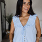 Ruffled Collar Plaid Blouse