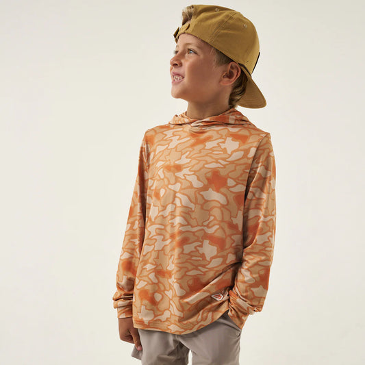 Toddler Burlebo Performance Hoodie - Orange Texas Camo