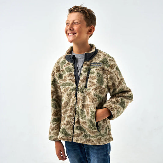 Boys Burlebo Full Zip Jacket - Alpine Camo