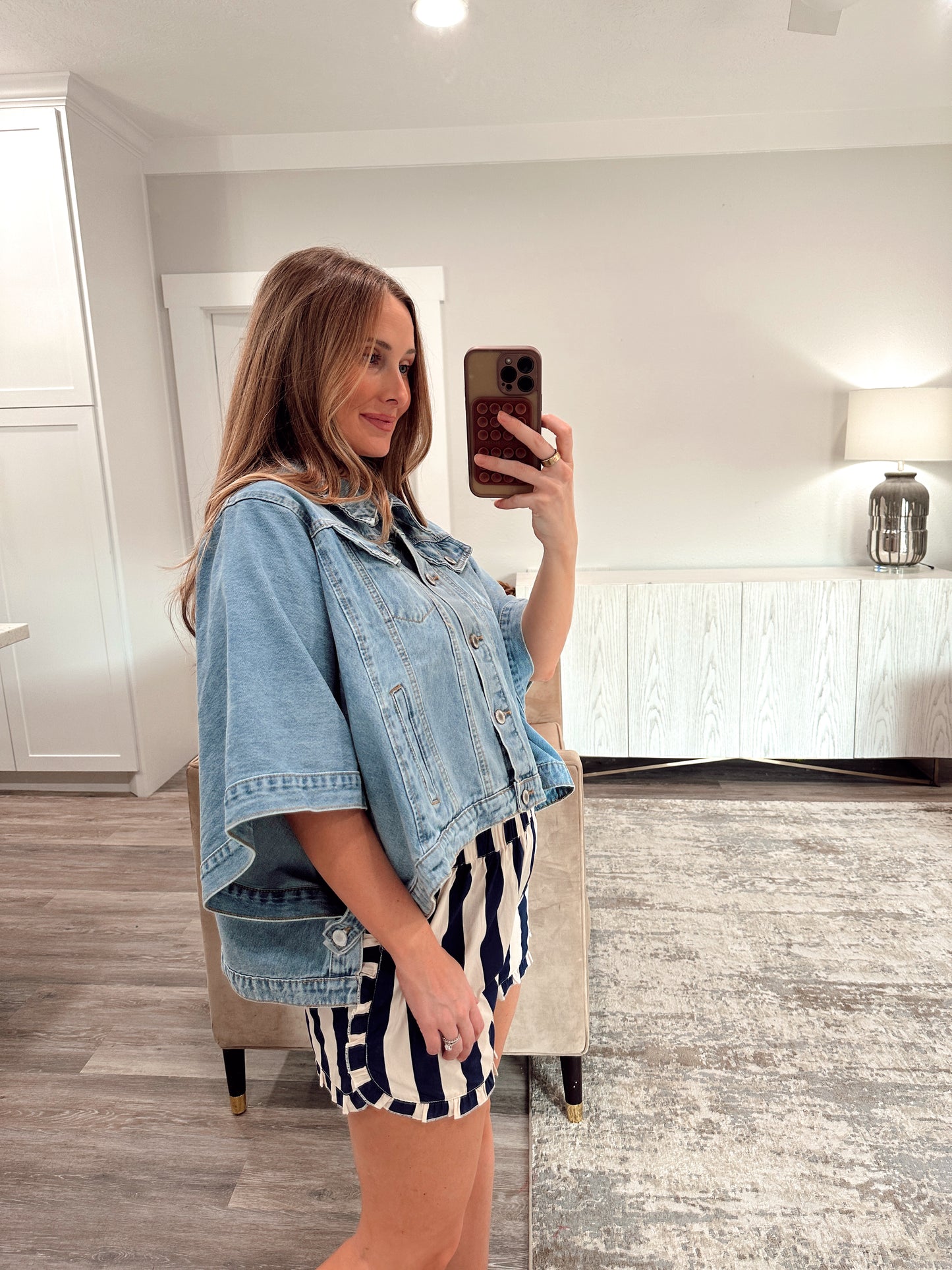Denim Poncho Jacket