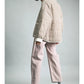 Gingham Piping Jacket - Mocha/Cream