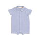 Angel Dear Polo Shortie |  Micro Gingham Blue Blizzard