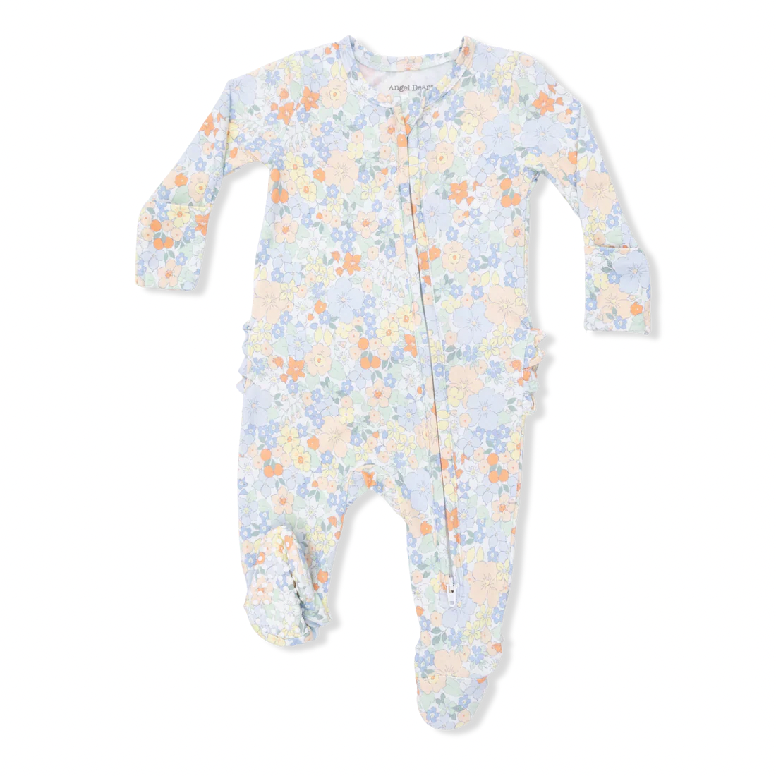 Angel Dear 2-Way Ruffle Back Zipper Footie | Georgia Floral