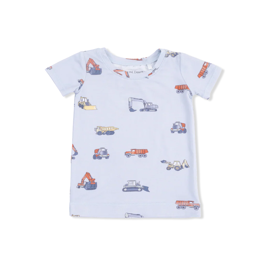 Angel Dear Short Sleeve Loungewear Set | Construction Vehicles