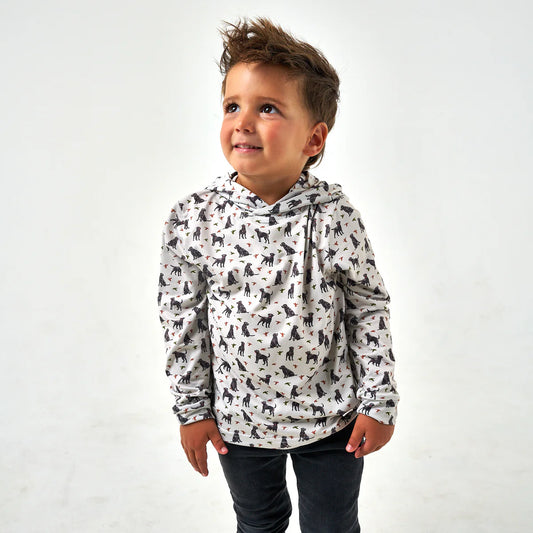 Toddler Burlebo Performance Hoodie - Ducks & Dogs