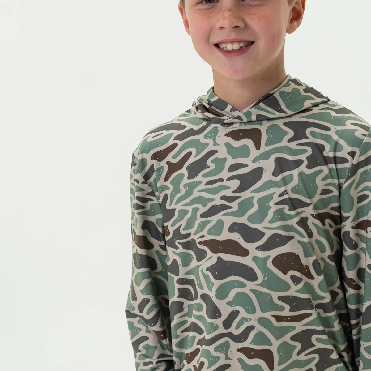 Boys Burlebo Performance Hoodie - Retro Duck Camo