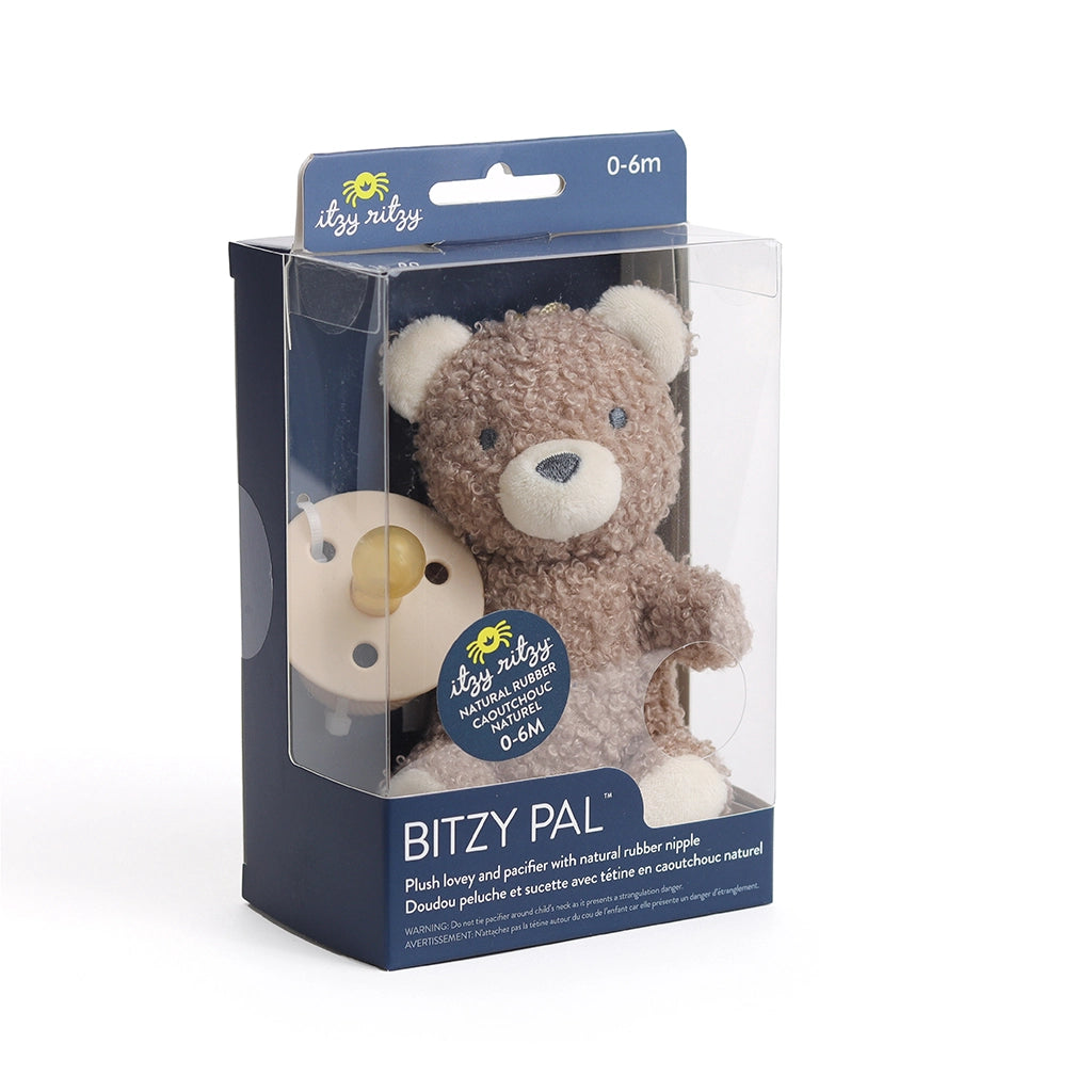 Bitzy Pal Pacifier & Plush | Bear