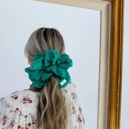 Kaxi Jumbo Scrunchie - Emerald Green