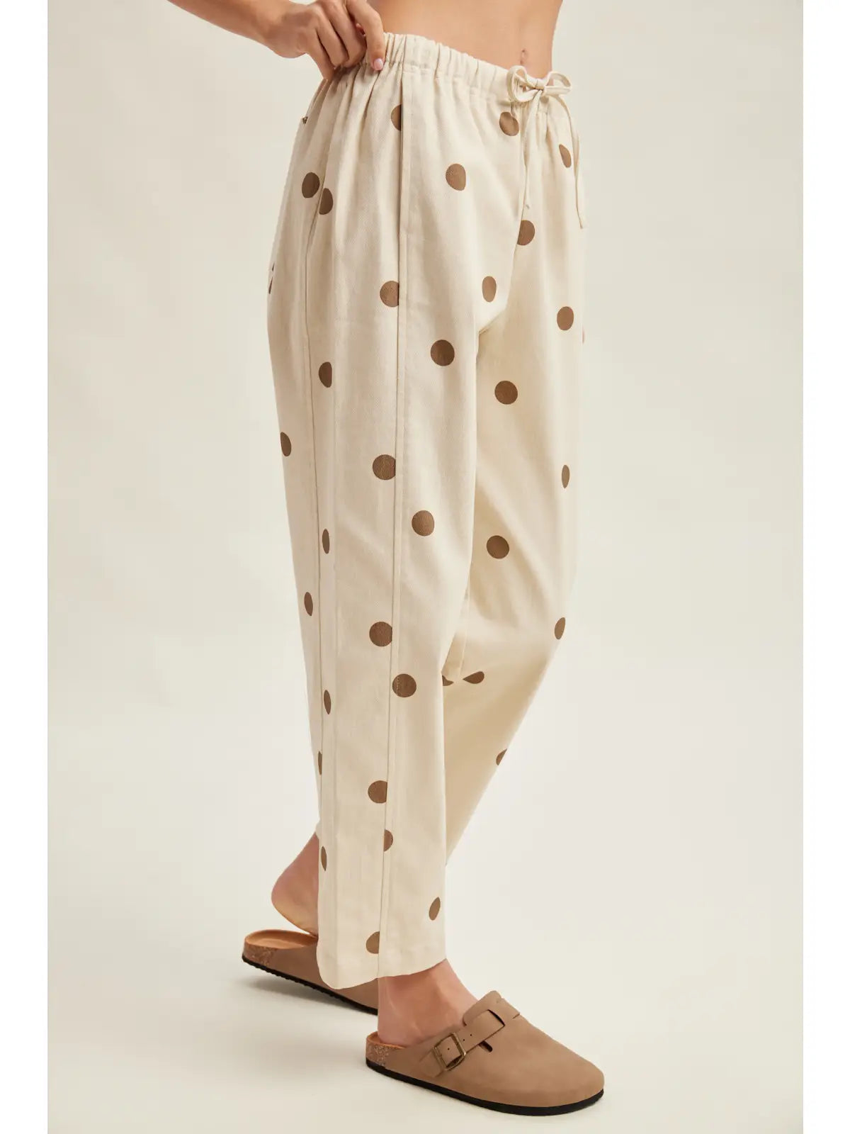 Polka Dot Drawstring Pants