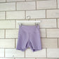 Lavender Ribbed Biker Shorts