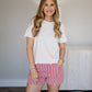 Striped Denim Shorts