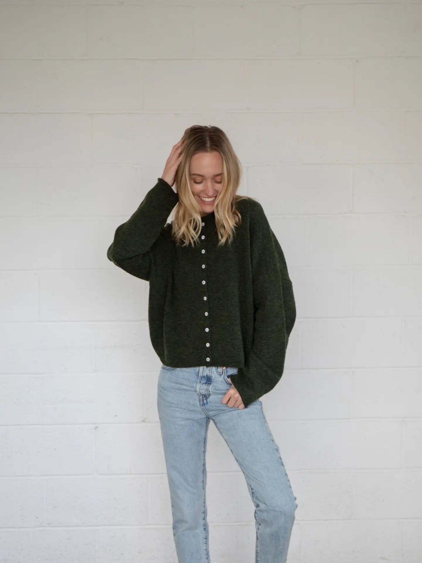 Piper Cardigan - Hunter Green