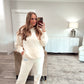 Happy to Be Here Sweat Set - Cream