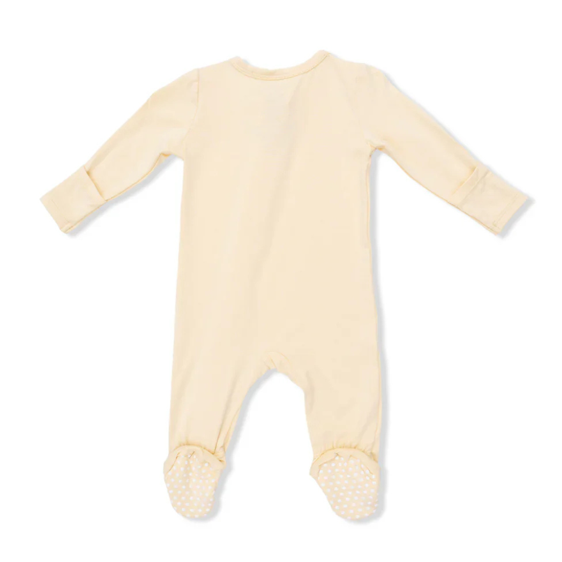 Angel Dear 2-Way Zipper Footie | Solid Italian Straw