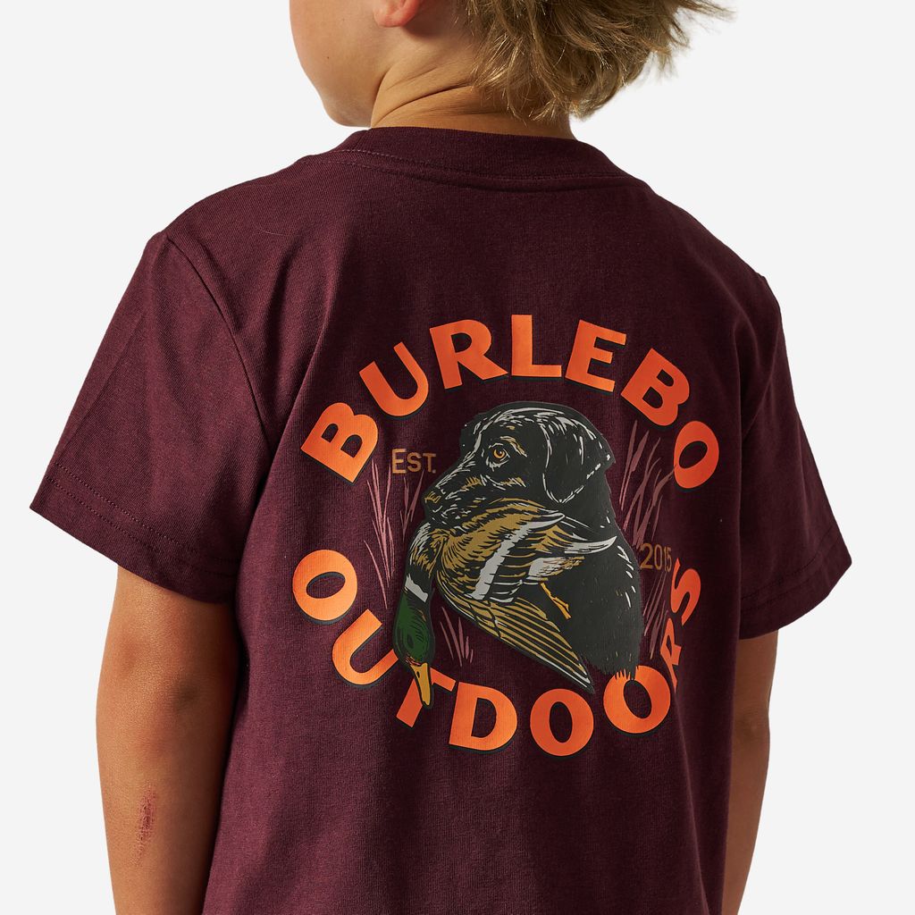 Boys Burlebo Duck Down Tee - Maroon