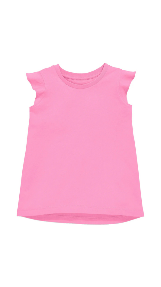 Ruffle Shirt | Solid Pink