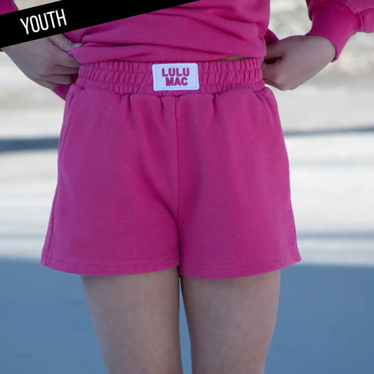 LULU MAC | Hot Pink Terry Cloth Shorts