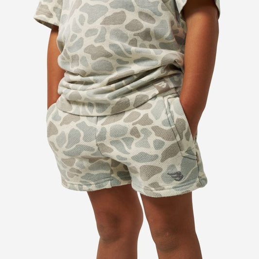 Boys Burlebo Vintage Washed Shorts | Classic Deer Camo