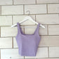 Lavender Ribbed Square Neck Tank