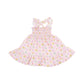 Angel Dear Floral Check Smocked Ruffle Sundress