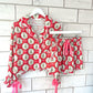 Satin Christmas Trees + Bows Pajama Set