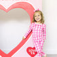 Poppy Kids Co. Pink Heart Check Premium PJ Set