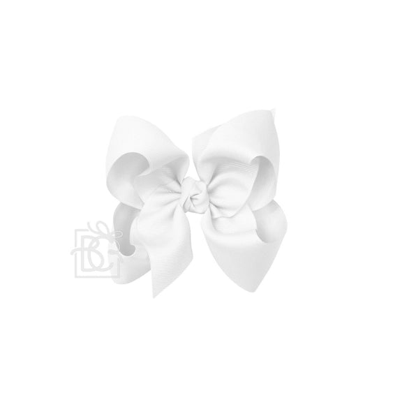 Grosgrain Double Knot Bow | White