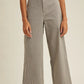 Striped Wide Leg Pants - Black/Cream