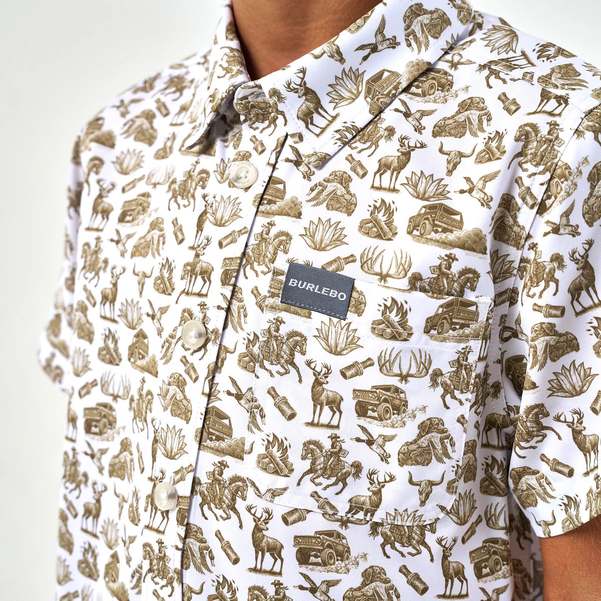 Boys Burlebo Performance Button Up - Into The Wild