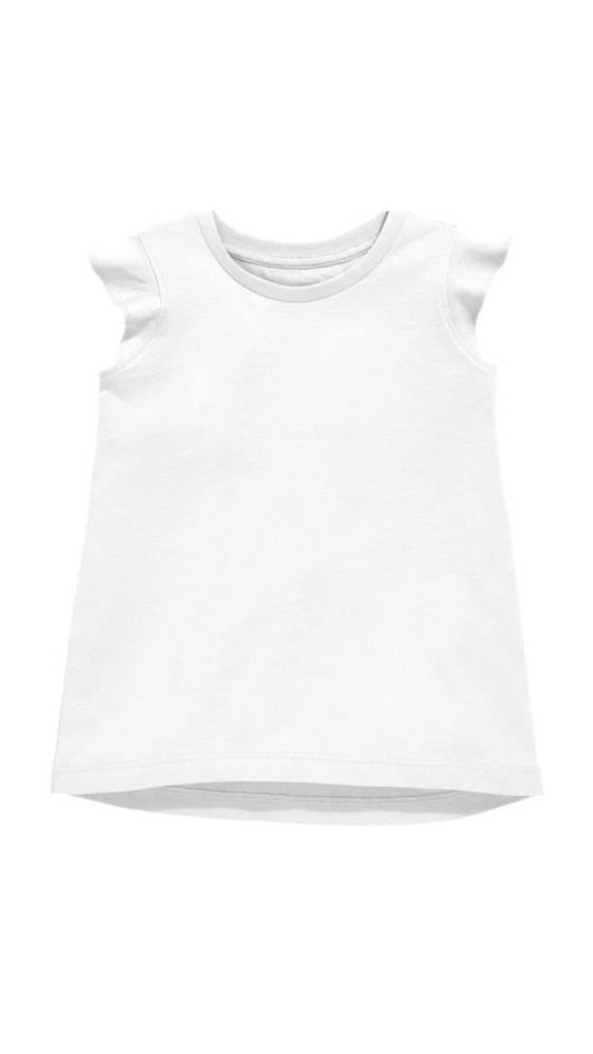 Ruffle Shirt | Solid White