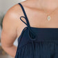 Gingham Ruffle Maxi Dress - Midnight