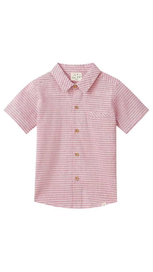Newport Woven Shirt | Red Stripe