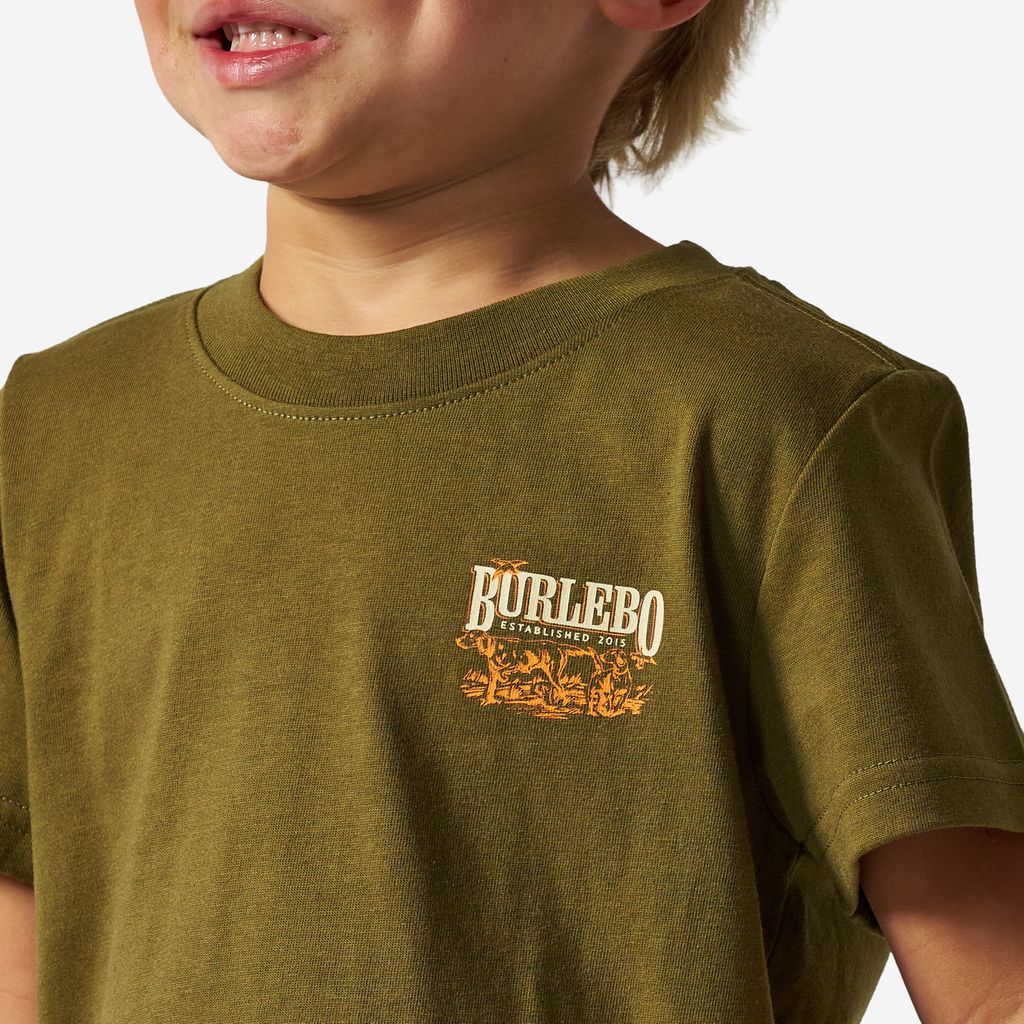 Boys Burlebo Hunting Dogs Tee - Hunter Green