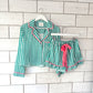Kelly Green Striped Pajama Set