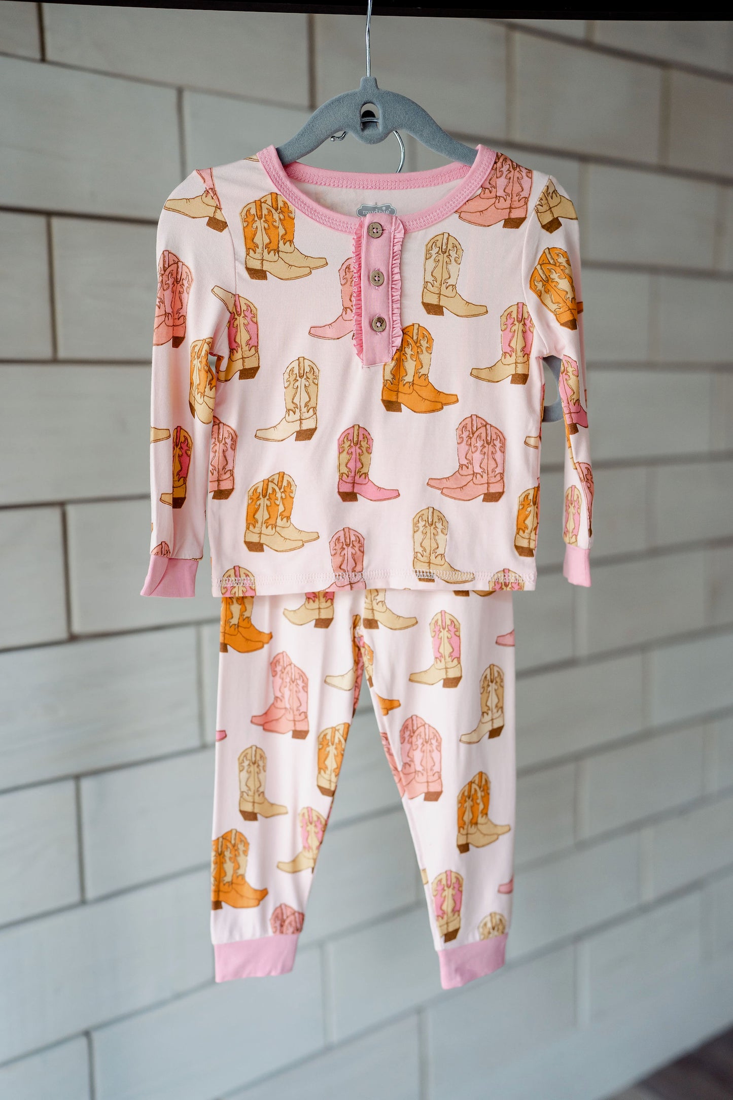 Pink Cowboy Boot Toddler Pajamas