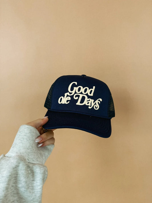 Good Ole Days Trucker Hat - Navy/Cream