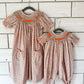 Fall Floral Smocked Pumpkins Bishop Dress