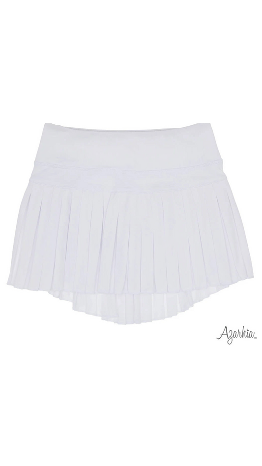 Mini Pleated Skort | Solid White