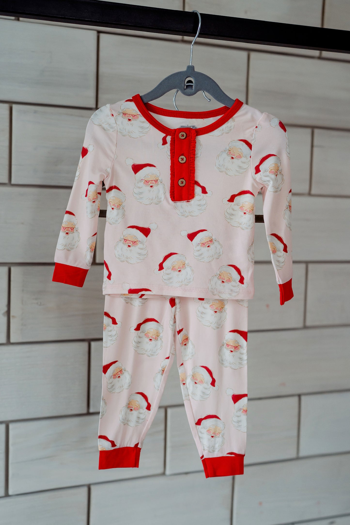 Pink Vintage Santa Toddler Pajamas