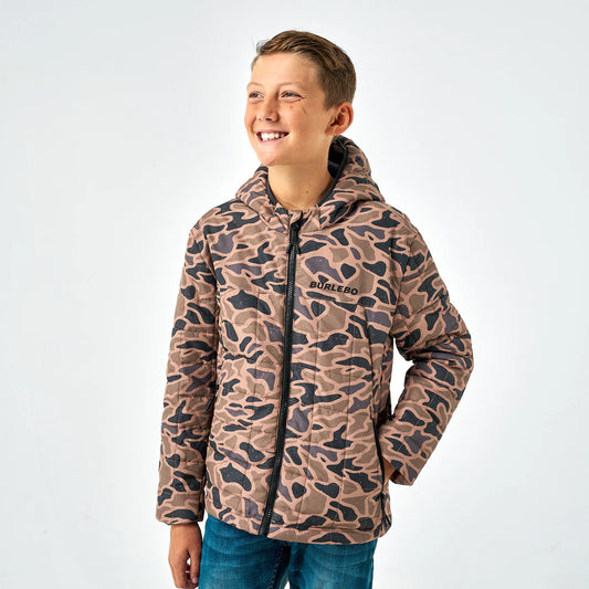 Boys Burlebo Puffer Jacket - Gauge Camo