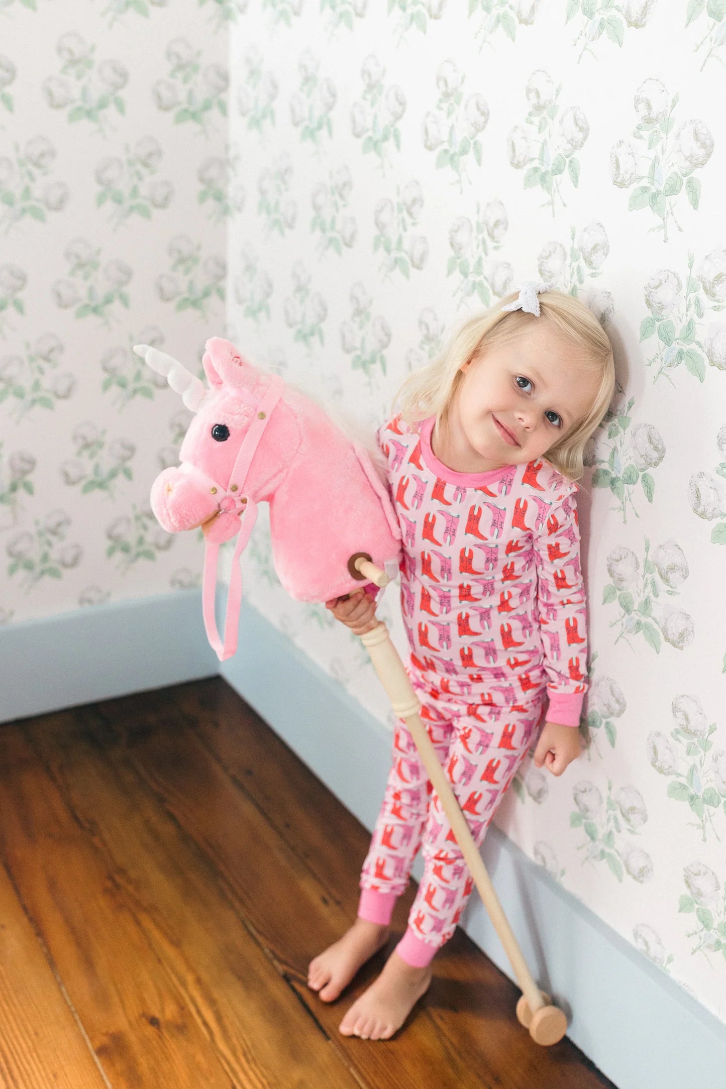 Poppy Kids Co. Pink Boots Premium PJ Set