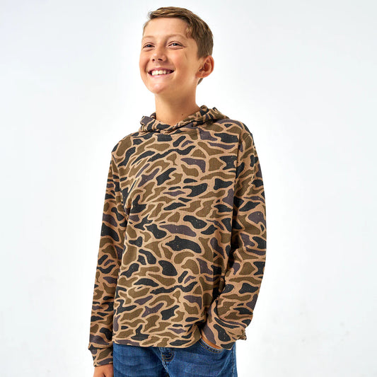 Boys Burlebo Thermal Hoodie - Gauge Camo